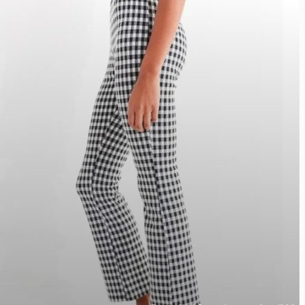 Urban Outfitters Casey Kick Flare Black and White Checkered Pant